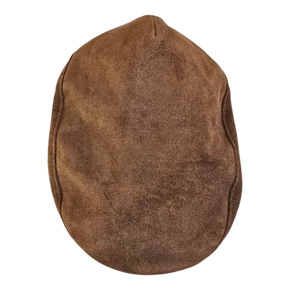 Vintage Eddie Bauer Suede Leather Ascot / Cabbie / Newsboy Cap Hat Brown L / XL - Picture 6 of 9